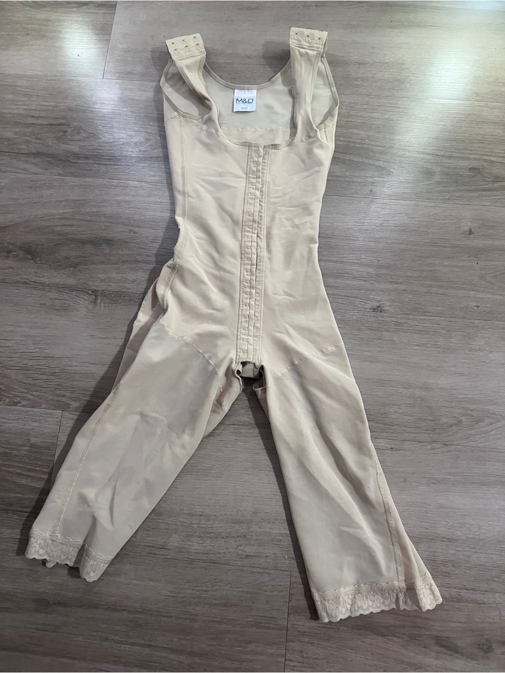 Beige Shapewear Bodysuit Pants